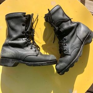 Ro-Search Lace-up Ankle Black Combat Boots!!